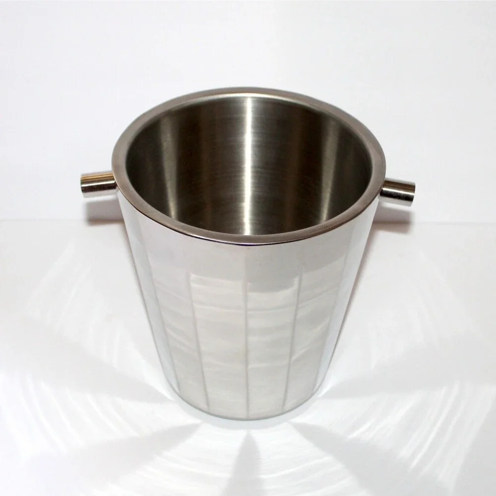 Mercer & Madison Ice Bucket stainless steel double wall silver color modern
